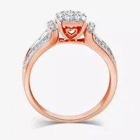 I Said Yes (H-I / I1) Womens 3/4 CT. T.W. Lab Grown White Diamond Sterling Silver or 14K Gold Over Round Side Stone Engagement Ring