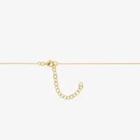 Womens 14K Gold Over Silver Round Pendant Necklace