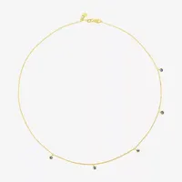 Womens 14K Gold Evil Eye Choker Necklace