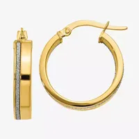 Made in Italy 14K Gold 20.5mm Hoop Earrings