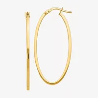 Made in Italy 14K Gold 40mm Oval Hoop Earrings