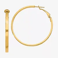 Made in Italy 14K Gold 40mm Round Hoop Earrings