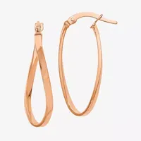 Made in Italy 10K Rose Gold 26mm Hoop Earrings