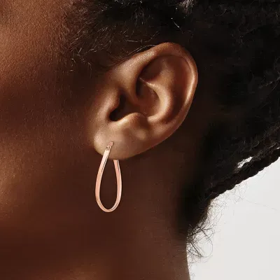 Made in Italy 10K Rose Gold 26mm Hoop Earrings