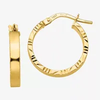 Made in Italy 14K Gold 15mm Hoop Earrings