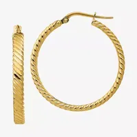 Made in Italy 14K Gold 31mm Hoop Earrings