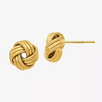 Made in Italy 14K Gold 8mm Knot Stud Earrings