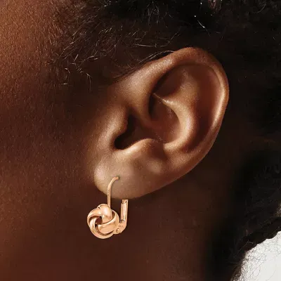 Made in Italy 14K Rose Gold Knot Drop Earrings