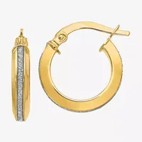 Made in Italy 14K Gold 14mm Hoop Earrings