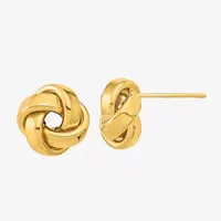 Made in Italy 14K Gold 9.6mm Knot Stud Earrings