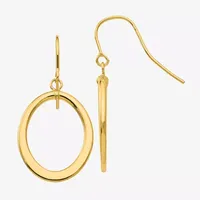 Made in Italy 14K Gold Oval Drop Earrings