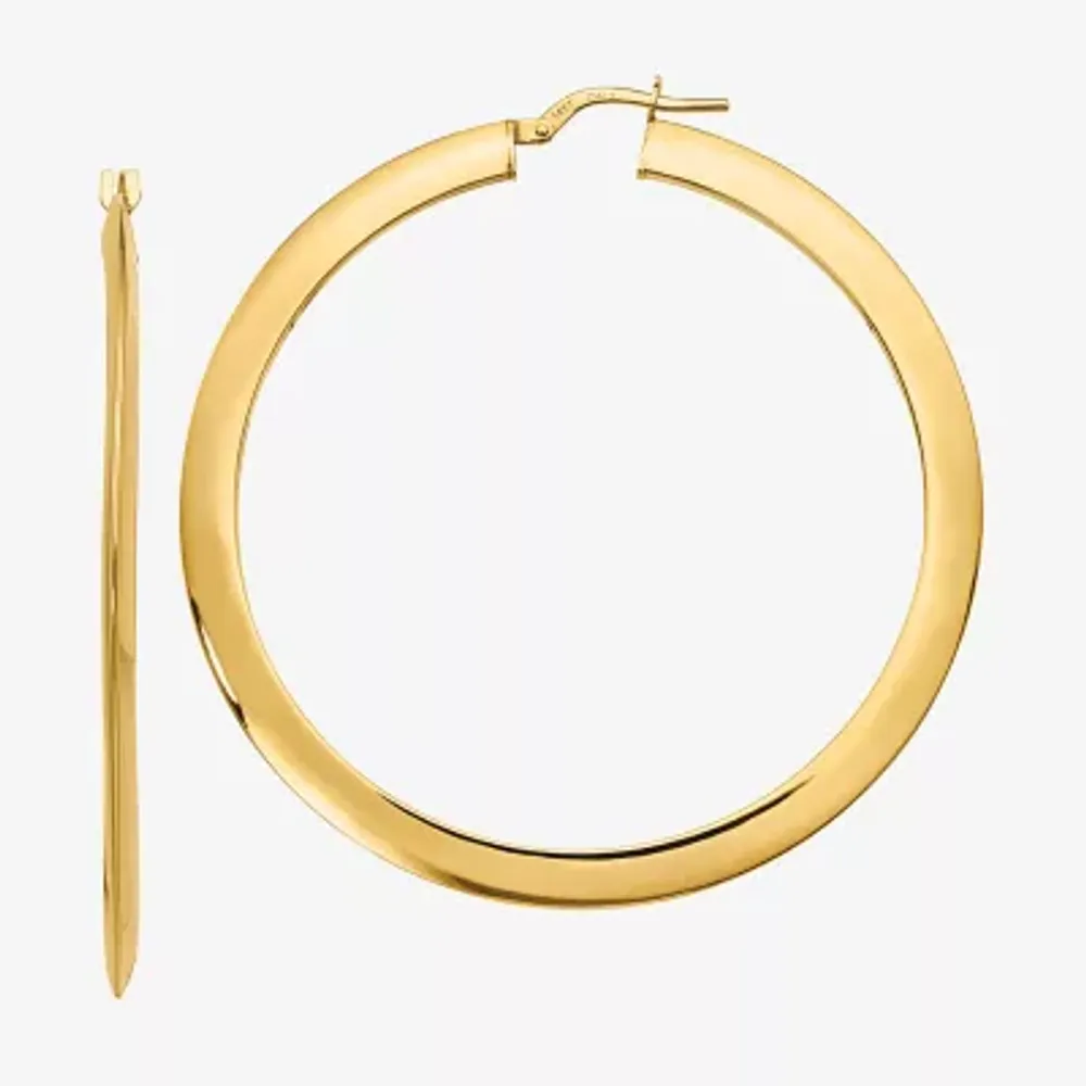 Made in Italy 14K Gold 55mm Hoop Earrings