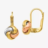 Made in Italy 14K Tri-Color Gold 13mm Knot Stud Earrings