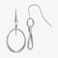 Made in Italy 10K White Gold Drop Earrings