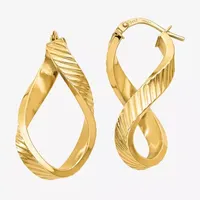 Made in Italy 14K Gold 38mm Oval Hoop Earrings