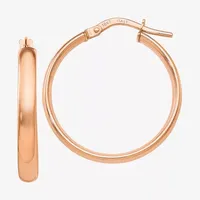 Made in Italy 10K Rose Gold 23.5mm Hoop Earrings