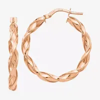 Made in Italy 10K Rose Gold 27mm Hoop Earrings