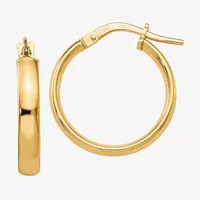 Made in Italy 10K Gold 13.5mm Hoop Earrings