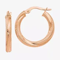 Made in Italy 14K Rose Gold 21mm Hoop Earrings