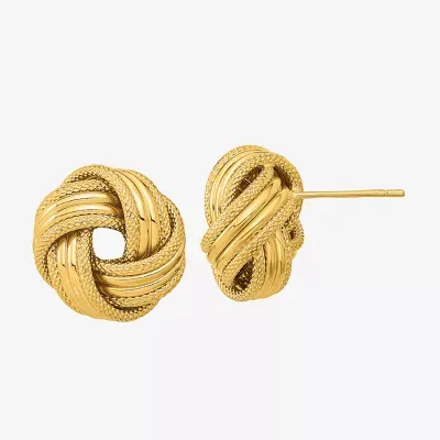 Made in Italy 14K Gold 14mm Knot Stud Earrings