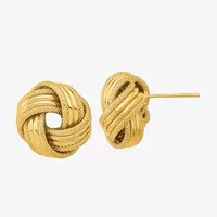 Made in Italy 14K Gold 14mm Knot Stud Earrings