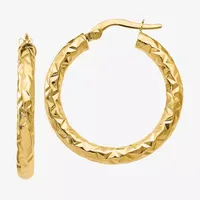 14K Gold 25mm Hoop Earrings