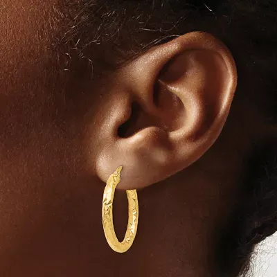 14K Gold 25mm Hoop Earrings