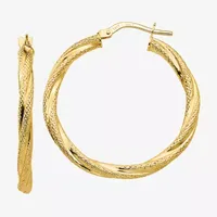 14K Gold 31mm Hoop Earrings