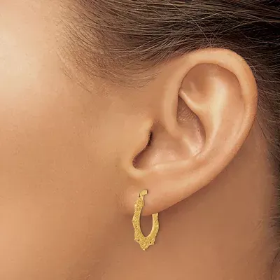 14K Gold 19mm Hoop Earrings