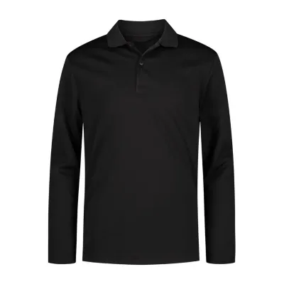 IZOD Little & Big Boys Wrinkle Resistant Moisture Wicking Long Sleeve Polo Shirt