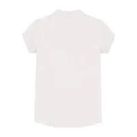 IZOD Little & Big Girls Stretch Fabric Short Sleeve Button-Down Shirt
