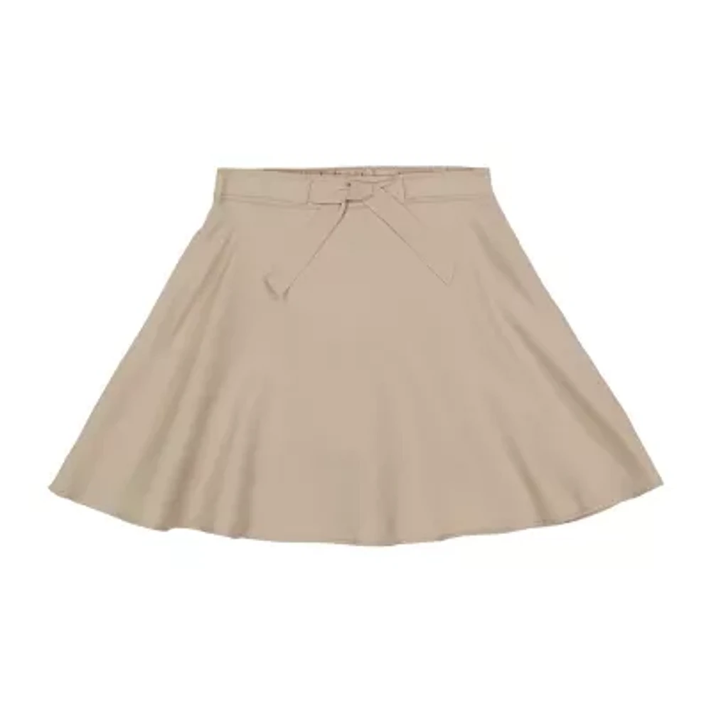 IZOD Little & Big Girls Elastic Waist Belted Scooter Skirt