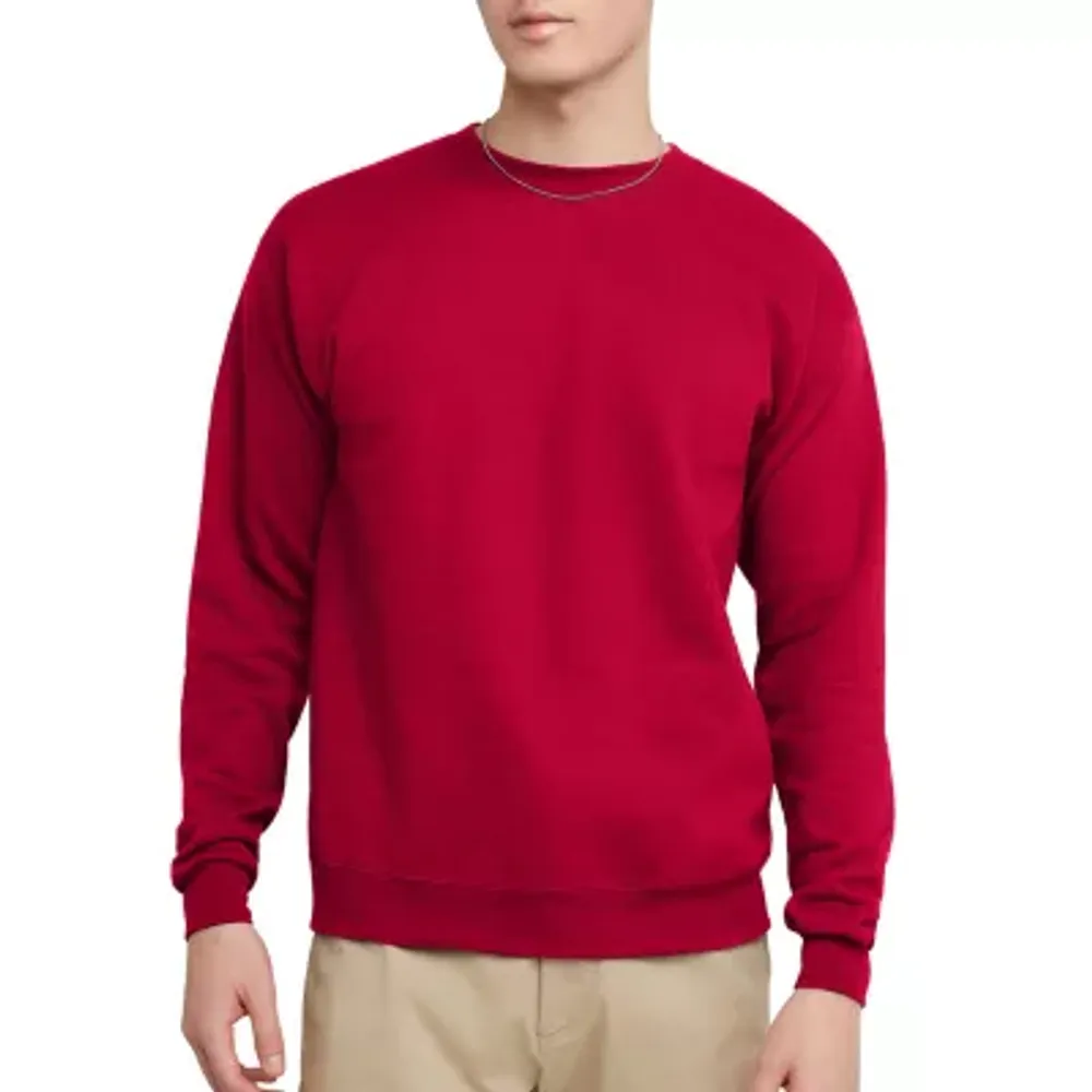 Hanes Mens Crew Neck Long Sleeve Sweatshirt