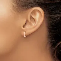 14K Rose Gold 11mm Round Hoop Earrings