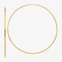 14K Gold 61.7mm Round Hoop Earrings