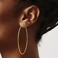 14K Gold 61.7mm Round Hoop Earrings