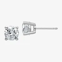 1 1/2 CT. T.W. White Moissanite 14K Gold 6mm Round Stud Earrings