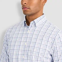 Van Heusen Big and Tall Mens Classic Fit Long Sleeve Checked Button-Down Shirt