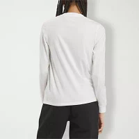 Reebok Womens Crew Neck Long Sleeve T-Shirt