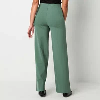 Liz Claiborne Womens Mid Rise Wide Leg Palazzo Pant