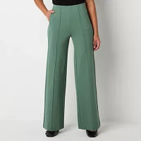 Liz Claiborne Womens Mid Rise Wide Leg Palazzo Pant