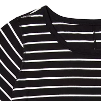 a.n.a Womens Plus Crew Neck Long Sleeve Adaptive T-Shirt