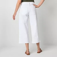 Liz Claiborne Tall Womens Mid Rise Classic Fit Cropped Pant