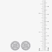 Diamond Blossom (G / Si2) 1 CT. T.W. Lab Grown White Diamond 10K White Gold 6.1mm Round Stud Earrings