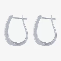 (G / Si2) 1 1/2 CT. T.W. Lab Grown White Diamond 14K Gold 20.9mm Hoop Earrings