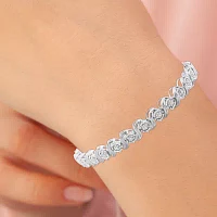 Womens 1/10 CT. T.W. Diamond Tennis Bracelet Sterling Silver