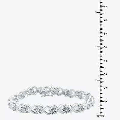 1/10 Ct.T.W. CT. T.W. Natural White Diamond Sterling Silver 7.5 Inch Tennis Bracelet