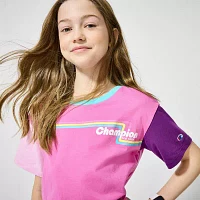 Champion Big Girls Crew Neck Short Sleeve Graphic T-Shirt