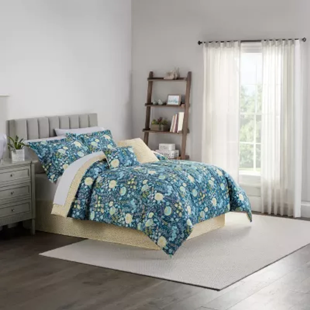 Waverly Fiona Floral 6-pc. Midweight Comforter Set