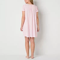 Adonna Womens Short Sleeve Round Neck Nightgown